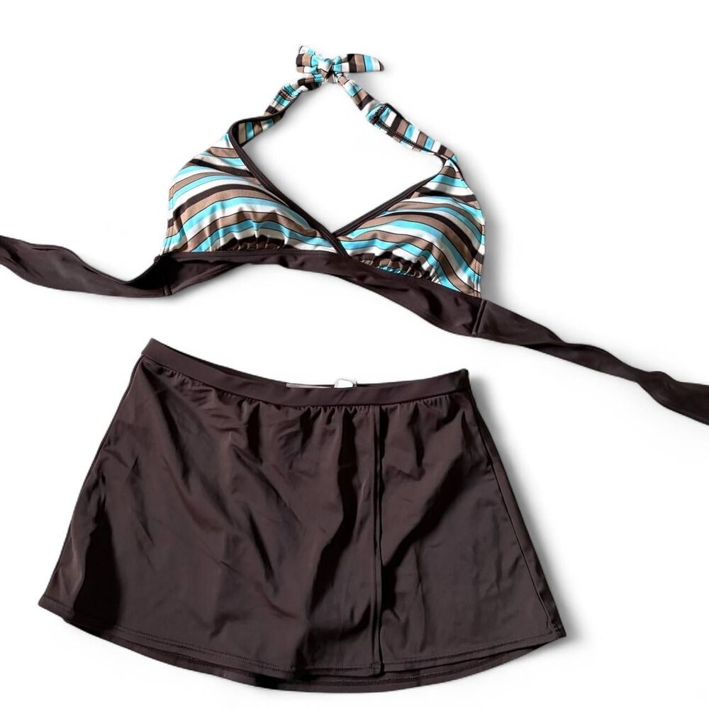 Croft-barrow Women's Brown and Blue Bikinis-and-tankini-sets